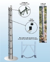 Лестница приставная вертикальная cтеклопластиковая модульная ЛПВС-М-24 